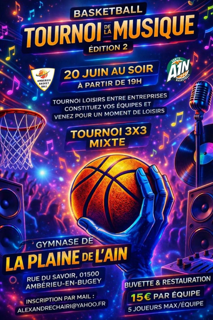 Tournoi de la Musique le 20/06 3x3 Loisirs Inter-entreprises